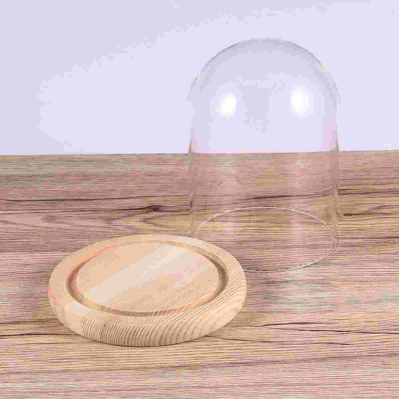 Üvegkupola fedél Cloche Bell Jar Vitrin Virág átlátszó kupolák Az asztal középső része karácsonyi állványkönyv