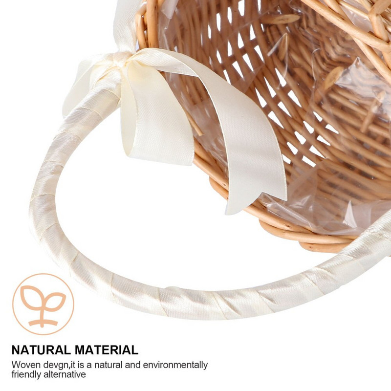 Krepšelis Pinti Vaisiai Gėlės Tušti Bakalėjos Parduotuvė Nešiojami Pirkiniai Piknikas Ekranas Skalbiniai Dekoratyviniai Daržovių Sodinamosios Rankiniai Saldainiai