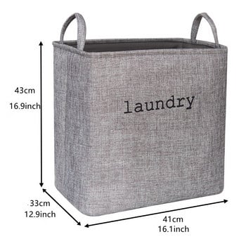 Супер голяма кошница за пране Двуслойна дебела сгъваема кошница за съхранение на различни вещи с дръжка Водоустойчива кошница за съхранение на мръсни дрехи