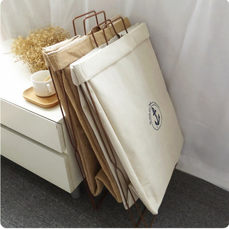 X-formos nešvarių skalbinių krepšelio laikiklis su rankena, vandeniui atsparus sulankstomas skalbinių kliūtis vonios skalbiniams, žaislų laikymo krepšelis