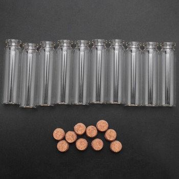 20 τμχ 20 ml Mini Clear Wishing Bottle Message Glass Vial with Cork Decor Home