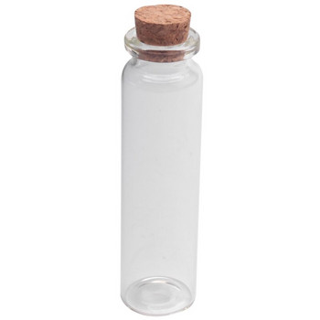 20 τμχ 20 ml Mini Clear Wishing Bottle Message Glass Vial with Cork Decor Home