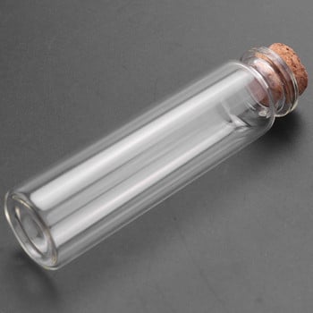 20 τμχ 20 ml Mini Clear Wishing Bottle Message Glass Vial with Cork Decor Home