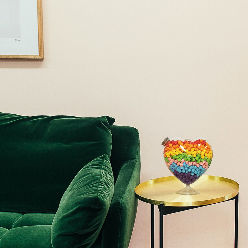 Stiklinio butelio indelis Širdies stiklainiai Buteliai palinkėjimams Kamštienos formos saldainiai Maži Origami Žvaigždės Indelis Mini Palinkėjimų Dekoratyviniai gėrimo dangteliai