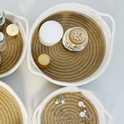 Szövött tárolódoboz Ékszer Kozmetika Gyerekjátékok Asztali szervező Különféle tárolódoboz Mosodai kosarak Szőtt kosár
