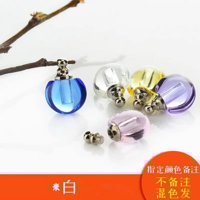 5/8/10X Кристална виала висулка с капачка на винт парфюмно масло бутилка с късмет лануго бутилки колие бижута име на бутилка с оризово изкуство