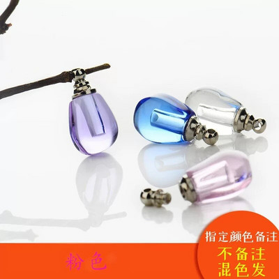 5/8/10X Кристална виала висулка с капачка на винт парфюмно масло бутилка с късмет лануго бутилки колие бижута име на бутилка с оризово изкуство