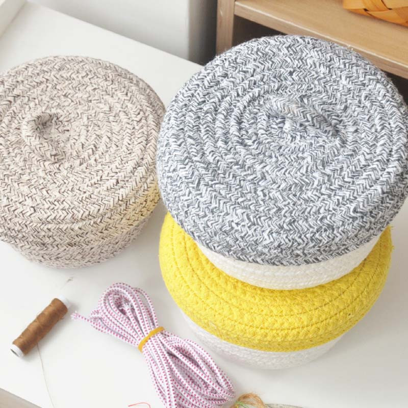 Spalvingas medvilninių siūlų laikymo krepšelis Rankų darbo staliniai užkandžiai Įvairūs siuvimo rinkiniai Dėžės monetų laikymo dėklas