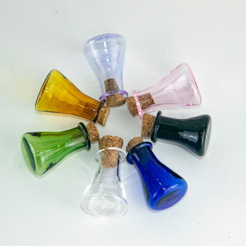 10 τμχ Μινιατούρα Διακοσμητικό Μπουκάλι 2ml Μικρό Χωνί Μπουκάλι Χρωματικό Γυάλινο Μινιατούρο Τοπίο Στολίδι Χριστουγεννιάτικο Χάλοουιν Διακόσμηση