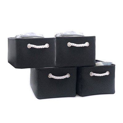 4PCS Odjeća Sklopivo donje rublje Kutija za organizatore igračaka Kocka za rublje Košare od platnene tkanine za pohranu