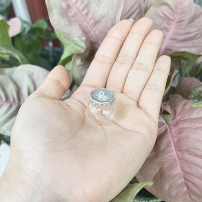 10X 20x15mm Mini tuščiaviduris apvalus stiklinis gaublys su dangteliu stiklinio burbulo dangtelio kupolas su norimo stiklo buteliuko buteliuko kaklo papuošalu