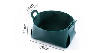 Сгъваема сгъваема кутия за щайги за съхранение Подреждащи се домашни кухненски кошници Настолни козметични принадлежности Кошница за съхранение от PU кожа