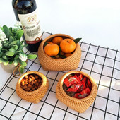 Vietnam Őszi Rattan Tároló Tea Snack Szárított Gyümölcs Snack Tároló Kosár Írószerek Ceruza Evőeszközök Tárolódoboz
