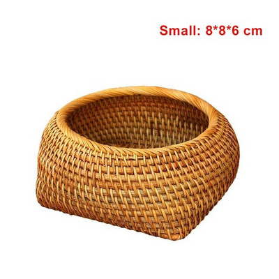 Vietnam Őszi Rattan Tároló Tea Snack Szárított Gyümölcs Snack Tároló Kosár Írószerek Ceruza Evőeszközök Tárolódoboz