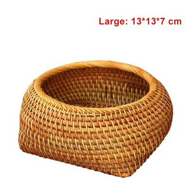 Vietnam Őszi Rattan Tároló Tea Snack Szárított Gyümölcs Snack Tároló Kosár Írószerek Ceruza Evőeszközök Tárolódoboz