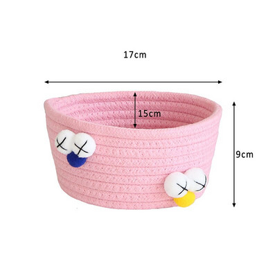 Rajzfilm Állatok Kézzel szőtt tároló kosár gyerekeknek játékok asztali rendszerező egyéb tárolódobozok mosókosarak 16*9cm 1 db