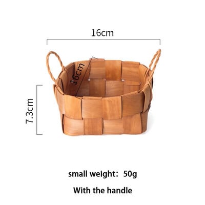 MDZF SWEETHOME Bambusz hordozható gyümölcskosár zöldség cukorka desszert tojáskosár fonott piknikkosár konyhai asztali tároló