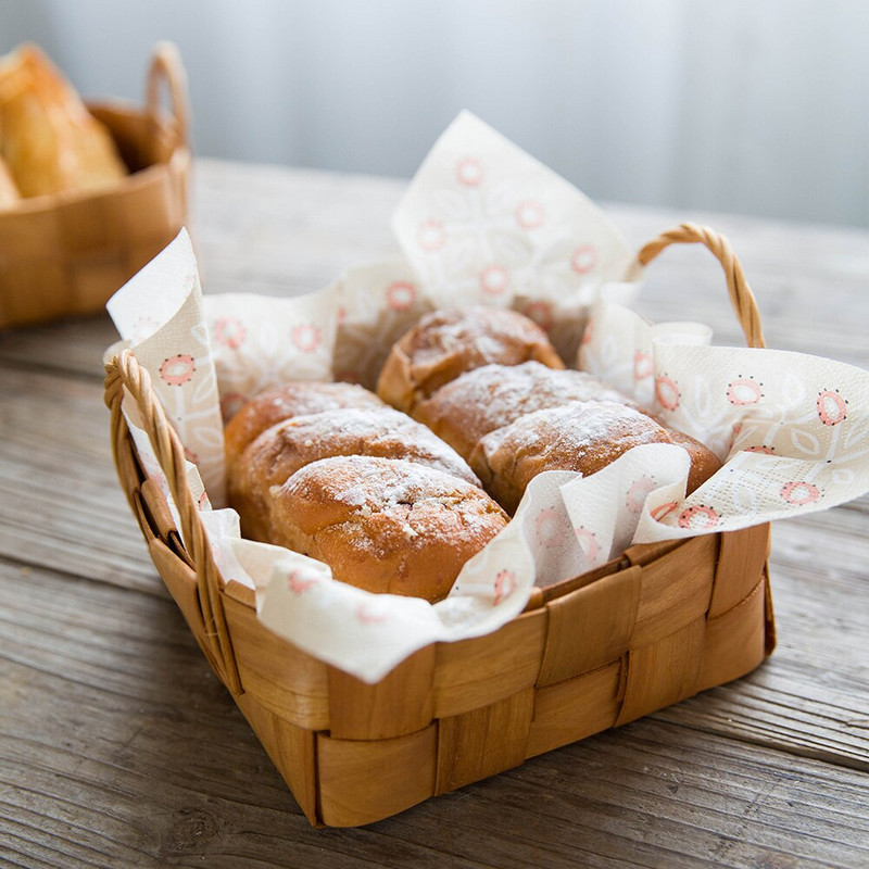 MDZF SWEETHOME Bambusz hordozható gyümölcskosár zöldség cukorka desszert tojáskosár fonott piknikkosár konyhai asztali tároló