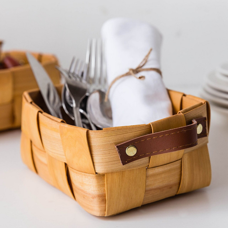 MDZF SWEETHOME Bambusz hordozható gyümölcskosár zöldség cukorka desszert tojáskosár fonott piknikkosár konyhai asztali tároló