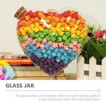 Βάζο Κουτί Γυάλινο Αποθήκευση Καραμέλα Πιάτο Ζάχαρη Καρδιά Rainbow Box Βαζάκια Ευχές Καρυκεύματα Organizer Μπουφέ Μπουφέ Μπισκότο Τσαγιού Μπολ