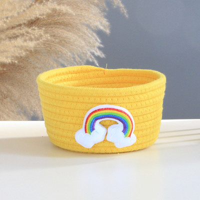 Animale din desene animate Coș de depozitare țesut manual Jucării pentru copii Organizator de birou Articole diverse Cutie de depozitare Coșuri de rufe 1 buc