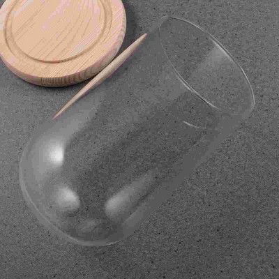 Capac cupolă de sticlă Cloș Clopoțel Borcan Vitrine Floare Transparente Cupole Lumânări Baza de bază Centru de masă Carte de Crăciun