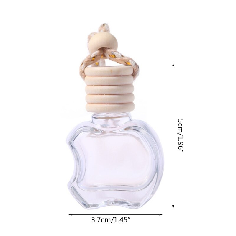 10db autós akasztós üvegpalack üres parfüm aromaterápiás újratölthető diffúzor légfrissítő illat medál dísz