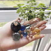 5 X mini krāsu spuldzes globuss, stikla burbulis, apaļa bumba ar korķi, DIY, dobi stikla lodītes, flakonu piekariņi, atslēgu piekariņi, rotaslietas.