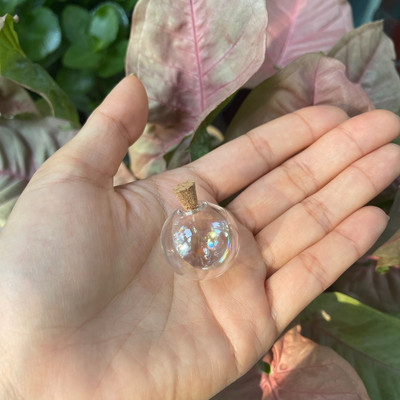 5 X mini krāsu spuldzes globuss, stikla burbulis, apaļa bumba ar korķi, DIY, dobi stikla lodītes, flakonu piekariņi, atslēgu piekariņi, rotaslietas.