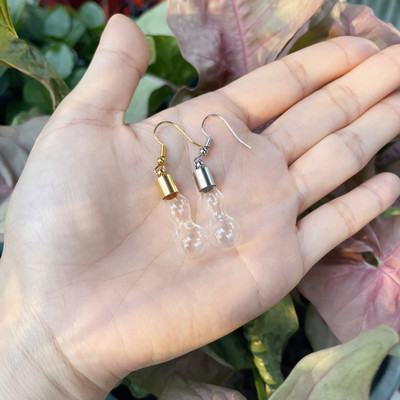 10X originalna cijev/srce/lopta/ravna staklena bočica viseće duge naušnice Naziv na bočici rižinog ulja za žene Staklene naušnice s mjehurićima