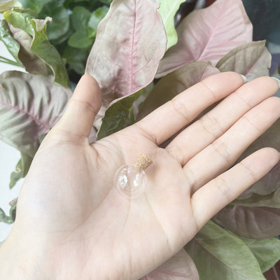 8X 12-40 mm mini staklene boce perle prozirne plutajuće bočice male željene bočice parfemskog ulja s plutenim čepovima za ogrlicu