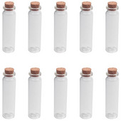 10 db 20 ml-es Mini Clear Wishing Bottle Üzenőüveg fiola parafa lakberendezéssel