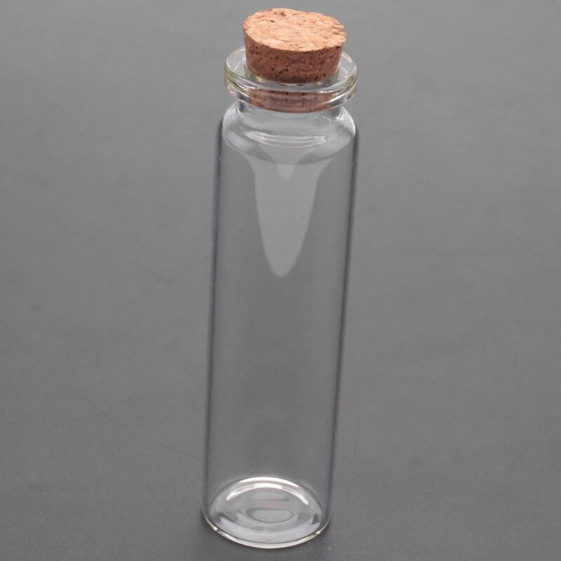 10 db 20 ml-es Mini Clear Wishing Bottle Üzenőüveg fiola parafa lakberendezéssel