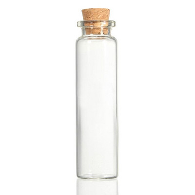 10 vnt. 20 ml Mini skaidrus palinkėjimo buteliukas, stiklinis buteliukas su kamštienos namų dekoru
