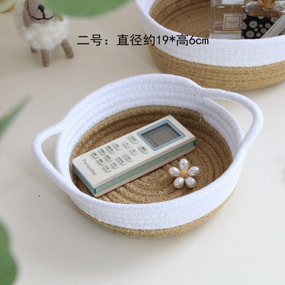 Šiaurės Amerikos džiuto raktų laikymo krepšelis medvilninės dėžutės kosmetikos laikymo krepšelis