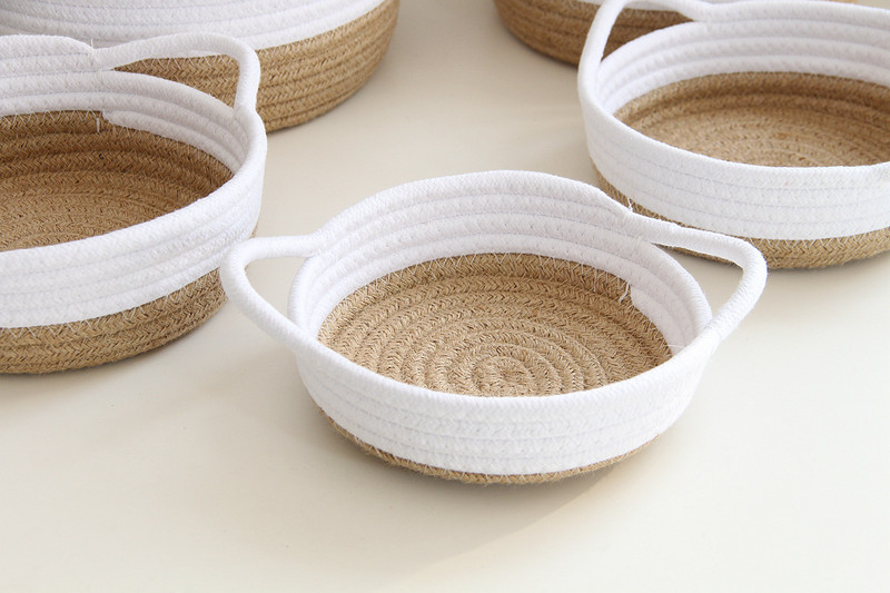 Šiaurės Amerikos džiuto raktų laikymo krepšelis medvilninės dėžutės kosmetikos laikymo krepšelis