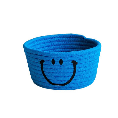 Smiley Face pamut kötél tároló kosár összecsukható óvodai tároló doboz konténer rendszerező