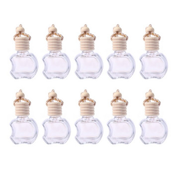 270F 10Pcs Car Hanging Glass Bottle Empty Perfume Aromatherapy Refillable Diffuser