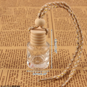 270F 10Pcs Car Hanging Glass Bottle Empty Perfume Aromatherapy Refillable Diffuser