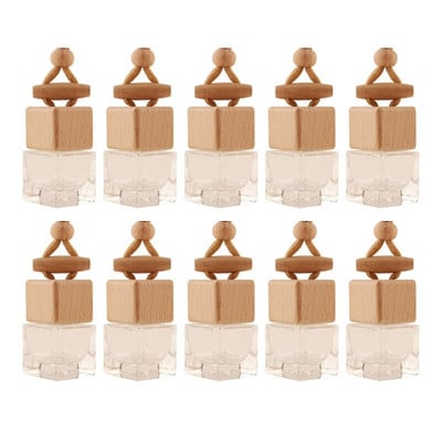 270F 10vnt Automobilinis pakabinamas stiklinis butelis tuščias kvepalų aromaterapinis pakartotinai užpildomas difuzorius