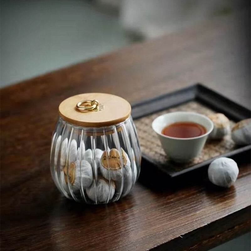 Daugiafunkcinis dekoratyvinis stiklainis sandariai uždarytas skaidraus stiklo prieskonių indelis su dangteliu druskos pipirų arbatos cukraus laikymo dėžutė