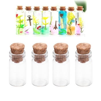 Glass Mini Tiny Bottles Wish Bottle Jarcork Corks Containers Clear φιαλίδια Αναμνηστικό μήνυμα