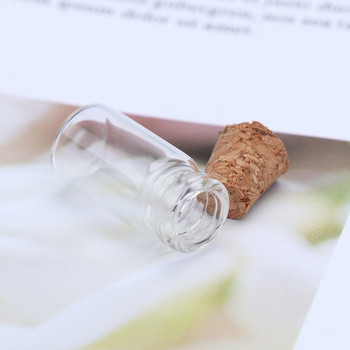 Glass Mini Tiny Bottles Wish Bottle Jarcork Corks Containers Clear φιαλίδια Αναμνηστικό μήνυμα