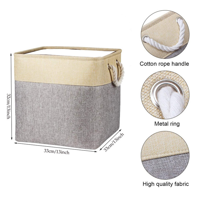 Új nagy kocka összecsukható tároló kosár Ágynemű szövet tároló rendszerező gyerekek játékok tároló doboz polc óvoda otthoni szekrény ruhatartó