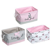 Kocka Összecsukható Mosoda kosár Balett Lány íj Piszkos Ruhák Vödör Különféle Könyvek Gyermekjátékok Szervező Tárolótáska fogantyúval