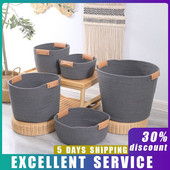 virvių žaislų skalbinių laikymo dėžės DILATE Austinis laikymo krepšelis Medvilninės virvės žaislų skalbinių laikymo krepšelis Virvių laikymo dėžės žaislams