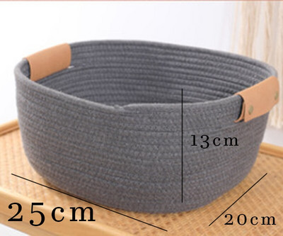 virvių žaislų skalbinių laikymo dėžės DILATE Austinis laikymo krepšelis Medvilninės virvės žaislų skalbinių laikymo krepšelis Virvių laikymo dėžės žaislams