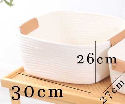 virvių žaislų skalbinių laikymo dėžės DILATE Austinis laikymo krepšelis Medvilninės virvės žaislų skalbinių laikymo krepšelis Virvių laikymo dėžės žaislams