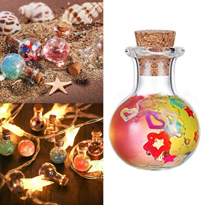 10 tk Mini läbipaistvast klaaspurkidest korgist korgiga pudelid, käsitöö kaunistamiseks, peo pulmade teenete viaalid soovipudel