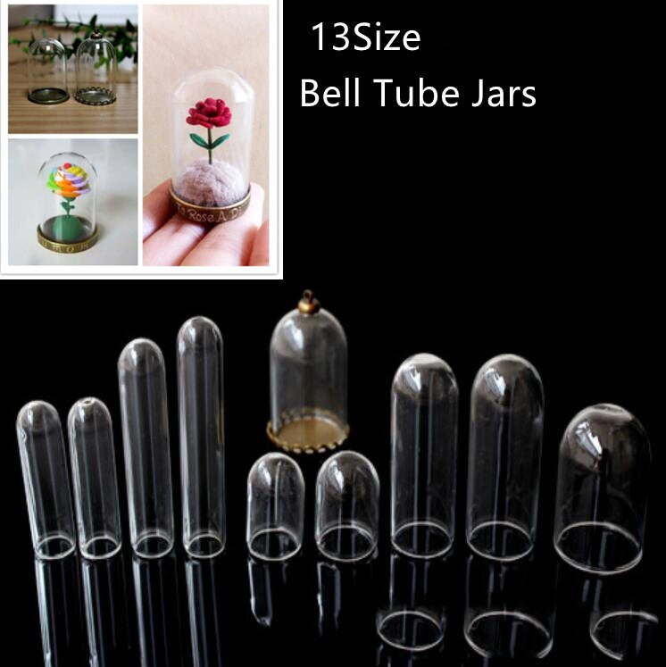 8X mini vamzdelis varpelio formos stikliniai gaubliai burbulas medalionas pakabukas palinkėjimų buteliukas buteliukas pakabukas papuošalai radiniai Lėlių namelio žaislo priedas